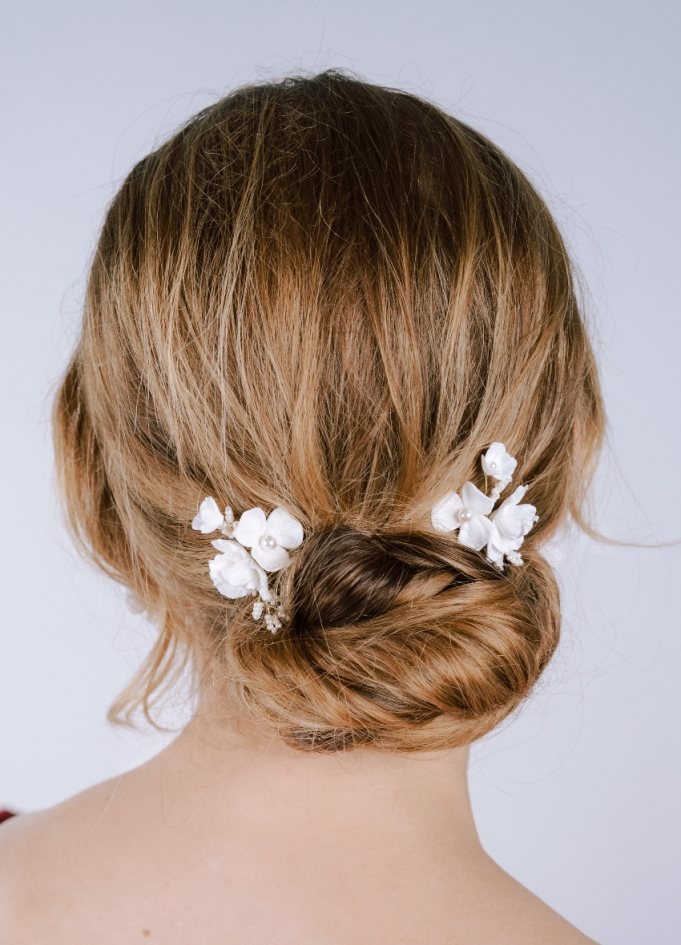 Duo de pics à chignon "Anita" pour votre chignon de mariée